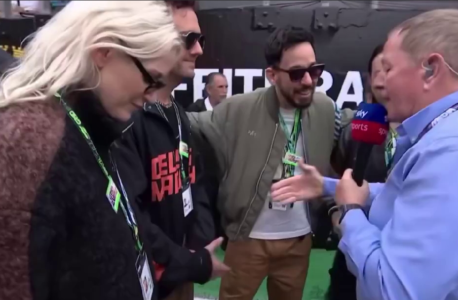 Linkin Park doing a grid walk interview in São Paulo today‼🇧🇷 #BrazilGP