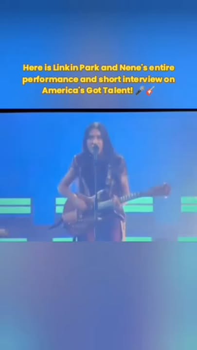 An unmissable moment of the night! 💥📺 Here is Linkin Park and Nene's entire performance and short interview on America's Got Talent! 🎤🎸