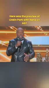 A little sneak peek before the madness! 👀🔥 Here was the preview of Linkin Park with Nene on AGT, right before their performance pre-commercial break. 🎸📺